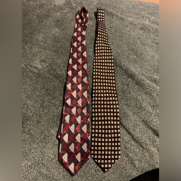EUC flawless vintage Pierre Balmain couture business ties set of 2 - Picture 2 of 4